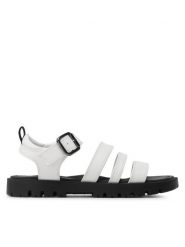 DeeZee Sandały CS6082-01 Biały. Białe sandały dziewczęce DeeZee, ze skóry, bez zapięcia. Za 49.99 zł.