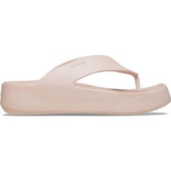 Japonki plażowe damskie Getaway Platform Flip. Brązowe klapki damskie Crocs, bez wzorów, bez obcasa. W wyprzedaży za 141.72 zł.