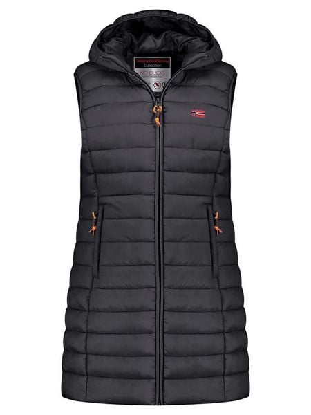 Geographical Norway Kamizelka pikowana "Vatikolor" w kolorze czarnym rozmiar: XL. Czarne kamizelki damskie Geographical Norway, xl. Za 165.31 zł.