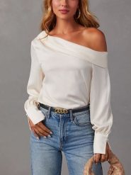 So You Bluzka w kolorze kremowym rozmiar: S. Brązowe bluzki damskie So You, s, bez wzorów, bez kołnierzyka, bez ramiączek. Za 100.99 zł.