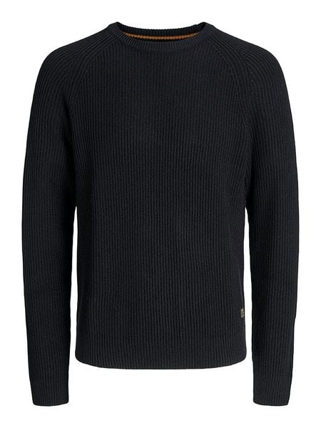 Jack & Jones Sweter w kolorze czarnym rozmiar: M. Czarne swetry męskie Jack & Jones, m, bez wzorów, z bawełny, bez kołnierzyka. Za 90.95 zł.