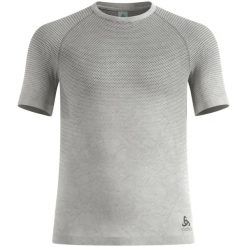 Koszulka męska ODLO BL TOP crew neck s/s PERFORMANCE LIGHT - RAIN DYE. Brązowe t-shirty sportowe męskie Odlo, m, z elastanu, bez ramiączek, do biegania. Za 197.82 zł.