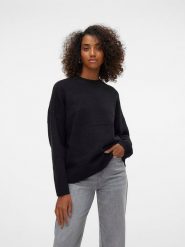 Vero Moda Sweter w kolorze czarnym rozmiar: XS. Czarne swetry klasyczne damskie Vero Moda, xs, z wełny, bez kołnierzyka. Za 74.11 zł.