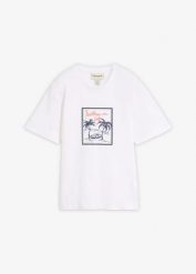 T-shirt z czystej bawełny organicznej. Białe t-shirty damskie bonprix, bez wzorów, z bawełny, bez kołnierzyka. Za 19.99 zł.
