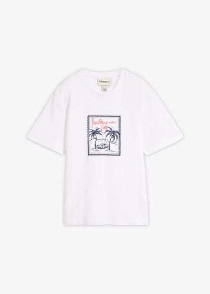 T-shirt z czystej bawełny organicznej. Białe t-shirty damskie bonprix, bez wzorów, z bawełny, bez kołnierzyka. Za 19.99 zł.