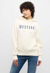 MUSTANG MARGO DAMSKA BLUZA WKŁADANE PRZEZ GŁOWĘ Z KAPTUREM LOGO WHISPER WHITE 1013934 2013. Białe bluzy z kapturem damskie Mustang, m. Za 189.99 zł.