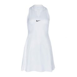 Sukienka tenisowa Nike Dri-Fit Advantage. Białe sukienki damskie Nike, m, bez wzorów, sportowe, bez kołnierzyka, bez ramiączek, sportowe. Za 349.99 zł.