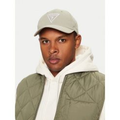 Czapka z daszkiem Guess. Zielone czapki męskie Guess, z aplikacjami. Za 109.99 zł.