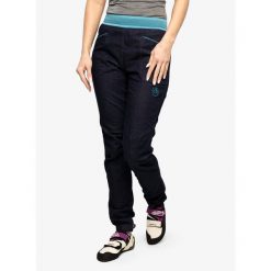 Spodnie wspinaczkowe damskie La Sportiva Miracle Jeans. Czarne jeansy damskie La Sportiva, bez wzorów, z jeansu, sportowe. Za 345.99 zł.