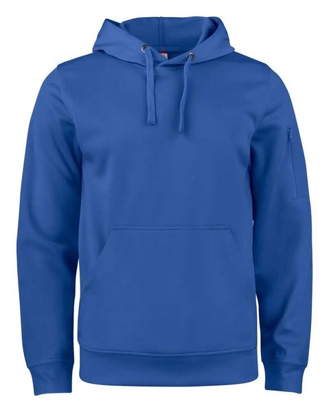 Clique Basic Active Hoody – uniseks bluza z kapturem, poliester. Niebieskie bluzy z kapturem męskie CLIQUE, s, z poliesteru. Za 183.24 zł.