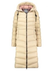 Geographical Norway Płaszcz pikowany "Berangere" w kolorze beżowym rozmiar: S. Brązowe płaszcze damskie Geographical Norway, s, bez wzorów. Za 291.51 zł.