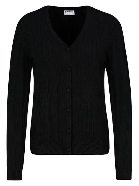 Sublevel Kardigan w kolorze czarnym rozmiar: XL. Czarne kardigany damskie Sublevel, xl, bez wzorów. Za 110.81 zł.