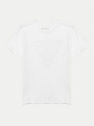 Guess T-Shirt L5GI02 K6XN4 Biały Regular Fit. Białe t-shirty chłopięce Guess, z aplikacjami, z bawełny, bez ramiączek. Za 59.99 zł.