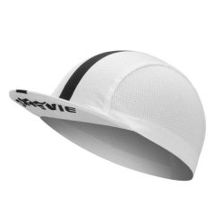 Czapka rowerowa wentylowana lekka oddychająca - biało-czarna. Czarne czapki męskie DAREVIE, na lato, bez wzorów, z materiału, sportowe. Za 84.99 zł.