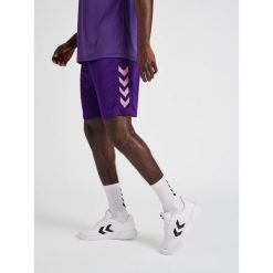 Spodenki piłkarskie męskie Hummel Core XK Poly Shorts. Niebieskie szorty męskie HUMMEL, bez wzorów, sportowe. Za 120.00 zł.