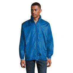 Kurtka Wiatrówka Unisex Dla Dorosłych. Niebieskie kurtki damskie SOL'S, s, bez wzorów, sportowe, bez kaptura. Za 81.99 zł.