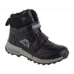 Buty Kappa Tapiwa K 260914K-1116 czarne. Czarne śniegowce dziewczęce z gumy. Za 229.73 zł.