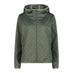 Damska wodoodporna kurtka softshell CMP. Zielone kurtki softshell damskie CMP, m, bez wzorów, z materiału. Za 342.50 zł.