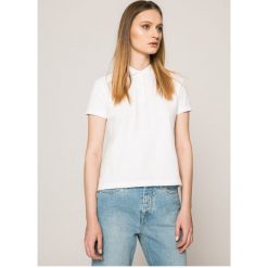 Calvin Klein Jeans - Top. Białe topy damskie Calvin Klein Jeans, s, bez wzorów, z bawełny, bez kołnierzyka. W wyprzedaży za 89.90 zł.