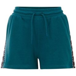 Spodenki damskie Kappa IRISHA zielone. Zielone spodenki sportowe damskie Kappa, bez wzorów, sportowe. Za 39.90 zł.