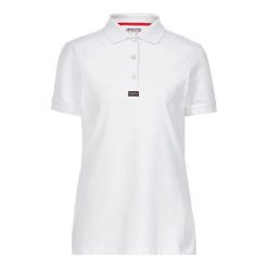 Damska koszulka polo Musto Essential Pique. Białe bluzki damskie Musto, bez wzorów, bez kołnierzyka, bez ramiączek. Za 264.00 zł.
