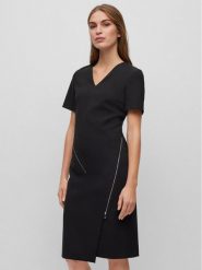 Boss Sukienka codzienna 50496099 Czarny Slim Fit. Czarne sukienki damskie Boss, na co dzień, bez wzorów, z wiskozy, bez kołnierzyka, bez ramiączek, proste. Za 1,339.00 zł.