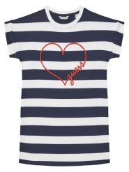 Guess Sukienka codzienna J5GK33 KBOR4 Granatowy Regular Fit. Niebieskie sukienki dziewczęce Guess, z aplikacjami, z bawełny, bez ramiączek. Za 119.99 zł.