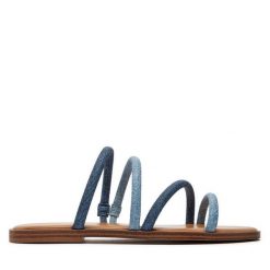 Klapki Aldo. Niebieskie klapki damskie Aldo, bez wzorów, bez obcasa. Za 129.99 zł.
