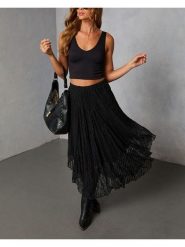 Milan Kiss Spódnica w kolorze czarnym rozmiar: S. Czarne spódniczki damskie Milan Kiss, s, bez wzorów, z koronki, midi. Za 165.99 zł.