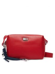 Tommy Jeans Torebka Tjw City Charm Camera Bag AW0AW18456 Czerwony. Czerwone listonoszki damskie Tommy Jeans, bez wzorów, z jeansu, bez dodatków. Za 409.99 zł.