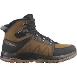 Buty do chodzenia męskie Salomon Outchill Ts Cswp. Brązowe buty trekkingowe męskie Salomon, z gumy, za kostkę, bez zapięcia, trekkingowe, thinsulate. Za 654.00 zł.