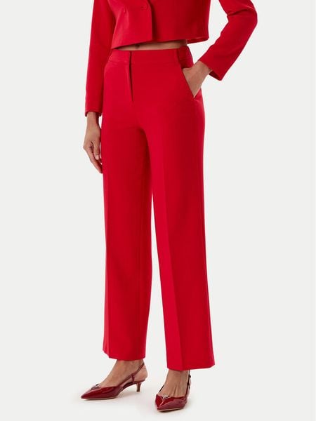 Tatuum Spodnie materiałowe Masda 3 T2508.147 Czerwony Wide Leg. Czerwone spodnie materiałowe damskie Tatuum, bez wzorów, z materiału. Za 179.99 zł.