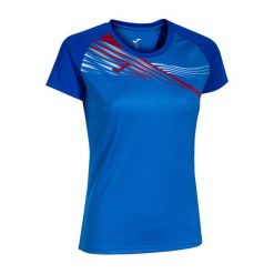 Koszulka do biegania damska Joma Elite X. Niebieskie bluzki damskie Joma, xl, bez wzorów, sportowe, bez kołnierzyka, bez ramiączek. W wyprzedaży za 106.00 zł.