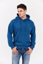 DIESEL Błękitna męska bluza S-ROB-HOOD-MICRODIV. Niebieskie bluzy z kapturem męskie Diesel, l, z bawełny. W wyprzedaży za 579.99 zł.