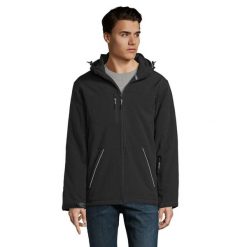 Męska Kurtka Rock Padded Soft Shell Jacket. Czarne kurtki męskie SOL'S, m, bez wzorów, rockowe, bez kaptura. Za 483.99 zł.