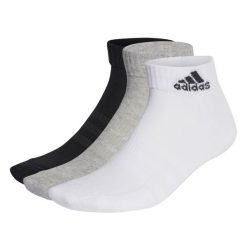 Skarpety adidas Cushioned Sportswear Ankle Socks 3p. Białe skarpetki damskie Adidas, bez wzorów, z bawełny. Za 60.70 zł.
