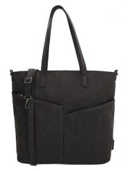 Beagles Skórzany shopper bag "Lourenza" w kolorze czarnym - 40,5 x 32 x 14,5 cm rozmiar: onesize. Czarne shopper bag damskie Beagles, bez wzorów, z materiału, na ramię, bez dodatków. Za 128.55 zł.