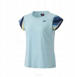 Koszulka tenisowa Yonex AO Crew Neck. Niebieskie t-shirty damskie YONEX, uniwersalny, bez wzorów, z materiału, bez kołnierzyka. Za 174.99 zł.