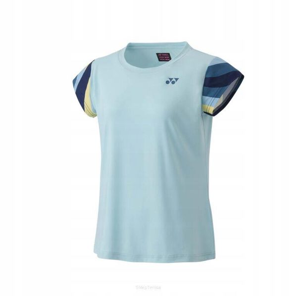 Koszulka tenisowa Yonex AO Crew Neck. Niebieskie t-shirty damskie YONEX, uniwersalny, bez wzorów, z materiału, bez kołnierzyka. Za 174.99 zł.