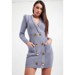 SUKIENKA ELISABETTA FRANCHI. Sukienki damskie Elisabetta Franchi, bez wzorów, bez kołnierzyka, bez ramiączek. W wyprzedaży za 439.80 zł.