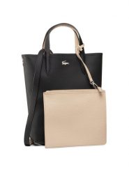 Lacoste Torebka Vertical Shopping Bag NF2991AA Czarny. Czarne torebki klasyczne damskie Lacoste, bez wzorów, ze skóry, bez dodatków. Za 619.99 zł.