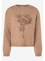 More & More Sweter w kolorze jasnobrązowym rozmiar: 44. Brązowe swetry klasyczne damskie MORE & MORE, ze splotem, bez kołnierzyka. Za 124.95 zł.