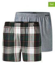 Schiesser Bokserki (2 pary) w kolorze zielonym rozmiar: S. Zielone bokserki męskie Schiesser, bez wzorów, z bawełny. Za 56.99 zł.