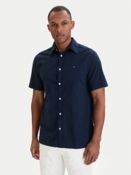 Tommy Jeans Koszula DM0DM22786 Granatowy Regular Fit. Niebieskie koszule męskie Tommy Jeans, m, bez wzorów, z bawełny, bez kołnierzyka, bez ramiączek. Za 309.99 zł.