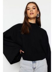 Trendyol Sweter w kolorze czarnym rozmiar: L. Czarne golfy damskie Trendyol, l, bez wzorów, bez ramiączek. Za 79.03 zł.