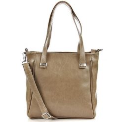 Torebka skórzana beżowa DAN-A T329. Brązowe torebki klasyczne damskie DAN-A, bez wzorów, ze skóry, bez dodatków. Za 299.99 zł.