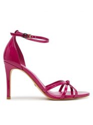 Guess Sandały FLJSPR PAF03 Różowy. Czerwone sandały damskie Guess, z aplikacjami, ze skóry, bez obcasa, na szpilce. Za 539.99 zł.
