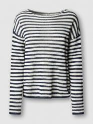 Pepe Jeans Sweter "Kalua" w kolorze czarno-białym rozmiar: L. Białe swetry klasyczne damskie Pepe Jeans, l, z jeansu, bez kołnierzyka. Za 173.99 zł.