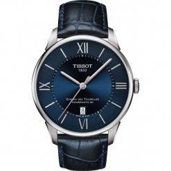 PROMOCJA ZEGAREK TISSOT T-Classic T099.407.16.048.00. Niebieskie zegarki męskie TISSOT, ze stali. W wyprzedaży za 2,816.00 zł.