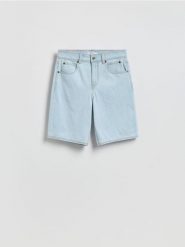 Szorty loose fit - niebieski. Niebieskie szorty męskie Reserved, bez wzorów, z denimu. Za 119.99 zł.